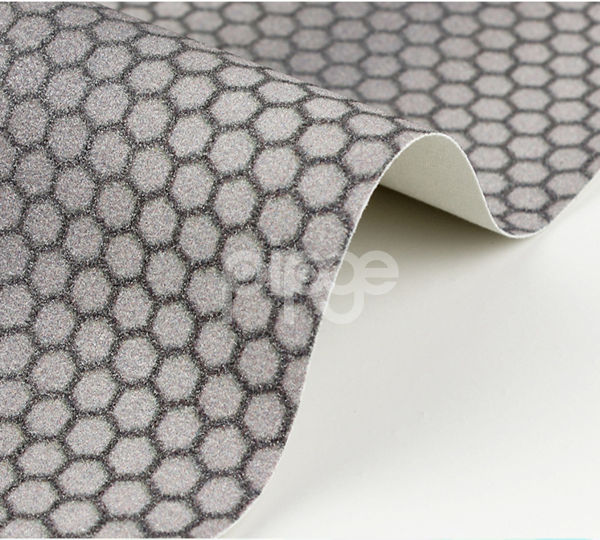 闪粉渐变PU皮蜂窝印花 时尚家居装饰韧性好