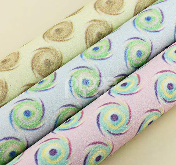 合成革PU皮料 沙发卧室背景墙皮革面料防水螺旋纹PU革