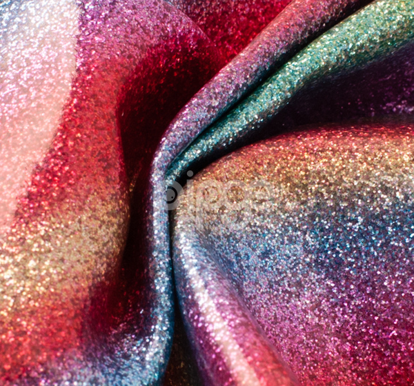 时尚家居装饰PU革 箱包服装金葱粉格利特 七彩闪亮皮革