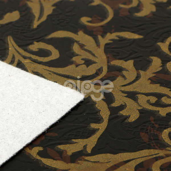 人气热销半pu1.0mm花朵植物纹针织弹力起毛适用于装饰软包