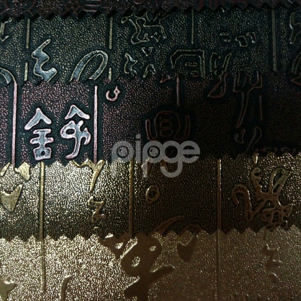 新款印花皮革 福字纹压纹皮革面料 pvc人造革