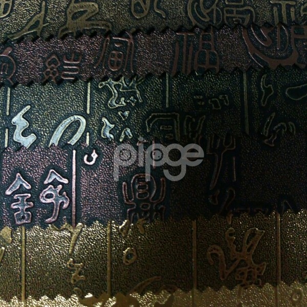 新款印花皮革 福字纹压纹皮革面料 pvc人造革