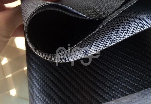 斜编织纹PVC草席纹眼睛盒面料斜纹皮革车尾箱专用