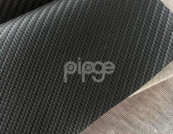 斜编织纹PVC草席纹眼睛盒面料斜纹皮革车尾箱专用