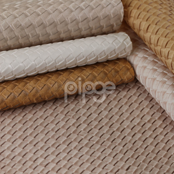 宝利佳皮革 PVC 编织纹 针织弹力起毛1.1mm 适用于箱包手袋，鞋革等