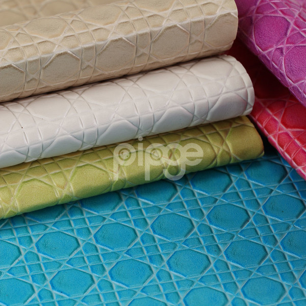宝利佳皮革 PVC 编织纹 针织弹力起毛1.2mm 适用于箱包手袋，鞋革等