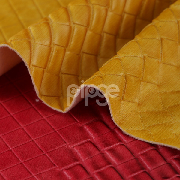 宝利佳皮革 PVC 编织纹 喷涂 针织弹力起毛1.2mm 适用于箱包手袋，鞋革等